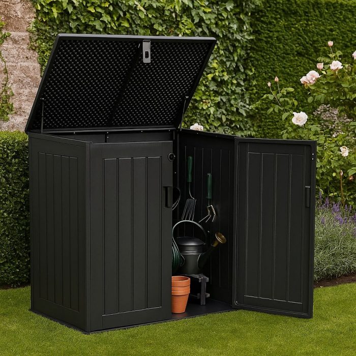 Jack Stonehouse Black Plastic Garden Storage Cabinet