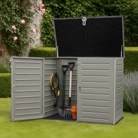 1170L Grey Plastic Garden Storage Cabinet