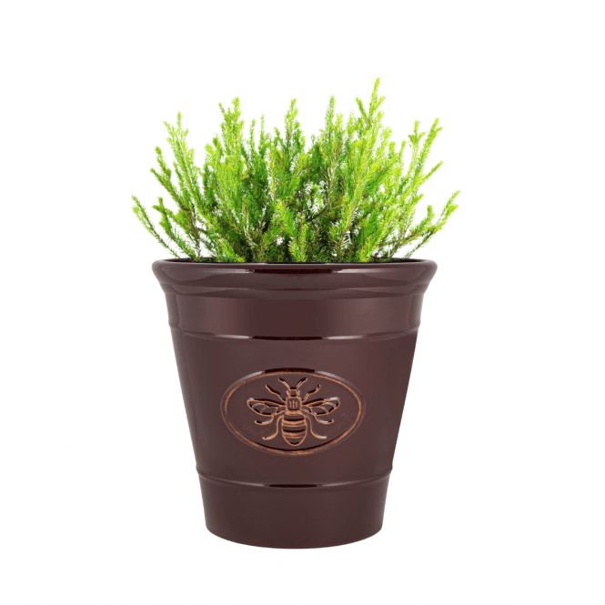 30cm Round Bee Planter - Brown (14lt)