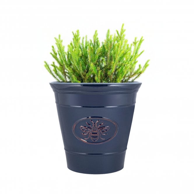 30cm Round Bee Planter - Blue (14lt)