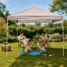 3m x 3m Easy Set-Up, Portable & Compact Garden Party Gazebo with Removable Sides