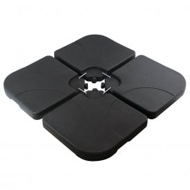 4 Pcs Locking Parasol Base Weights - Black