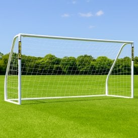 Airwave Strike Kids Garden Football Goal 8ft x 4ft (Pack of 2) - Weatherproof UPVC with Net & Pegs