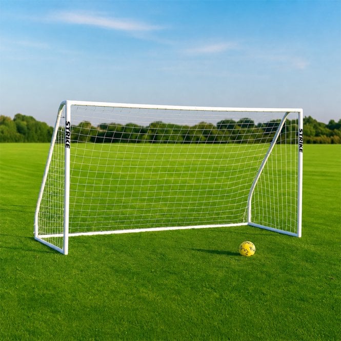  Strike Kids Garden Football Goal - Weatherproof UPVC with Net & Pegs