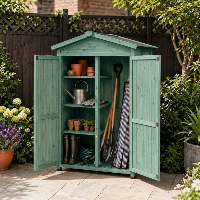 Bideford Wooden Garden Double-Door Storage Shed