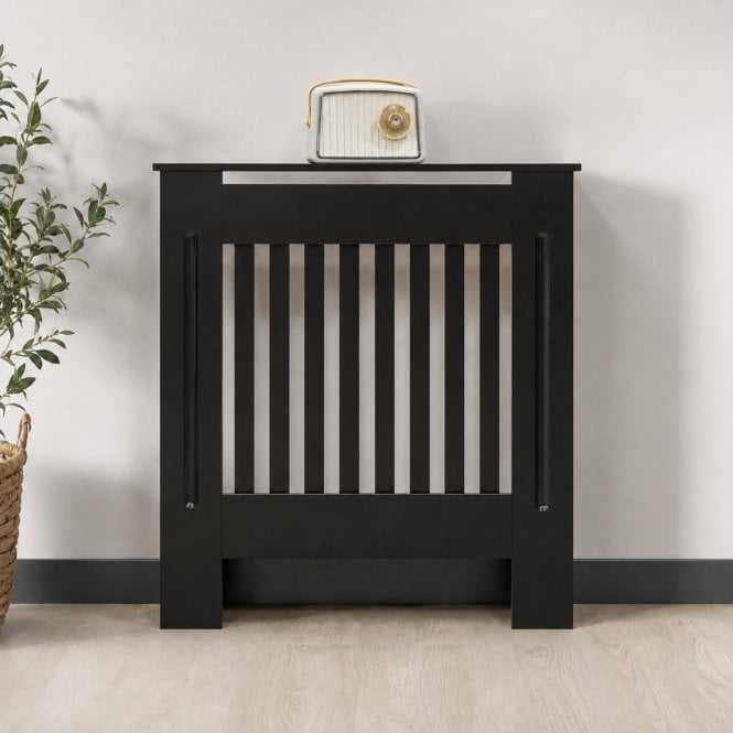 Black Vertical Line Radiator Cover