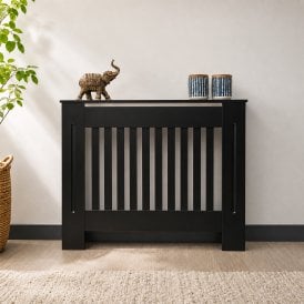 Black Vertical Line Radiator Cover