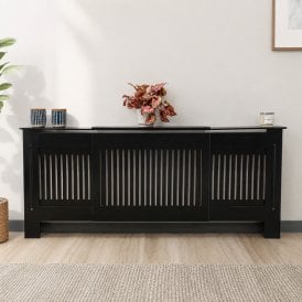 Black Vertical Line Radiator Cover