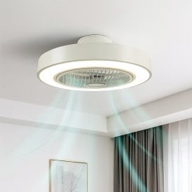 Ceiling Fan with LED Lighting Remote Control Cooling
