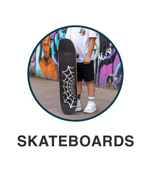 Young teen with a spiderman skateboard