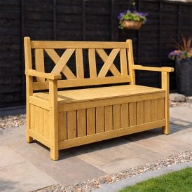 Darcy Wooden Garden Storage Bench Seat