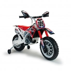 Electric 12V Kids Replica CR MotoCross Scrambler Bike Motorcycle - White