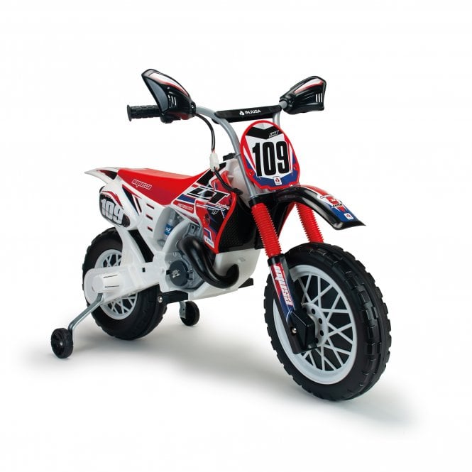 Electric 12V Kids Replica CR MotoCross Scrambler Bike Motorcycle - White
