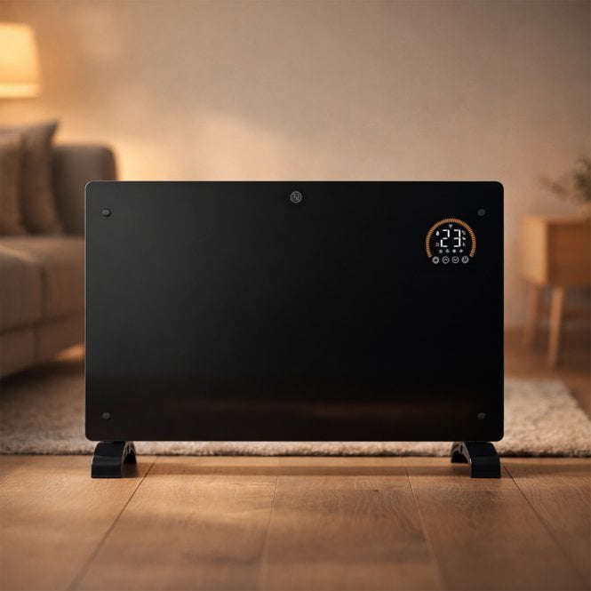 Glass Panel Smart Heater 2000W Portable Smart LED Display Radiator