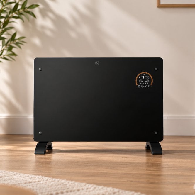 Glass Panel Smart Heater 1500W Portable Smart LED Display Radiator 1.5KW