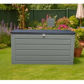 Grey Plastic Outdoor Garden Storage Box 680L