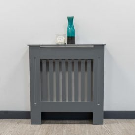 Grey Vertical Line Radiator Cover
