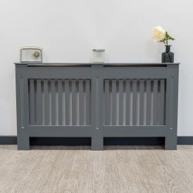Grey Vertical Line Radiator Cover
