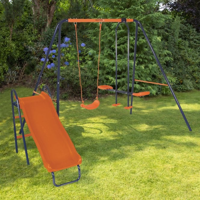  Saturn Junior Swing, Glider & Slide Kids Outdoor Playset