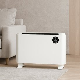 Hestia Electric Metal Panel Heater, Freestanding or Wall Mounted 2000W - White