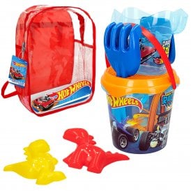Hot Wheels Bucket and Spade Backpack Set