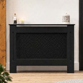 Matt Black Diamond Radiator Cover