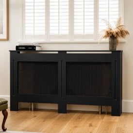 Matt Black Diamond Radiator Cover