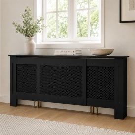 Matt Black Diamond Radiator Cover