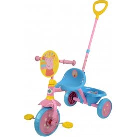 My First Trike with Basket & Bucket, Adjustable Handlebars & Parental Steer Handle