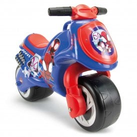 Neox Spidey & His Amazing Friends Kids Push-Along Ride-on Toy Motorbike - Blue & Red
