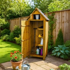 Bideford Wooden Garden Storage Cabinet Tool Shed White