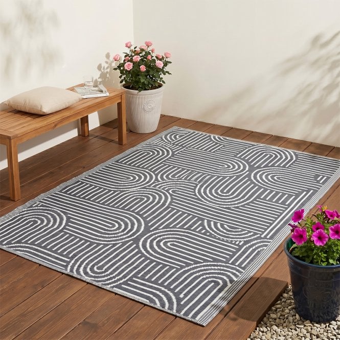 Outdoor Rug 120cm x 180cm Waterproof Anti-Slip Garden Carpet - Arch