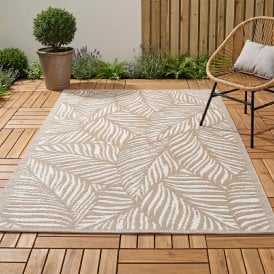 Outdoor Rug 120cm x 180cm Waterproof Anti-Slip Garden Carpet - Leaf