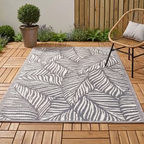 Outdoor Rug 120cm x 180cm Waterproof Anti-Slip Garden Carpet - Leaf