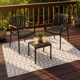 Outdoor Rug 120cm x 180cm Waterproof Anti-Slip Garden Carpet - ZigZag