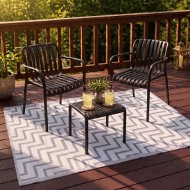 Outdoor Rug 120cm x 180cm Waterproof Anti-Slip Garden Carpet - ZigZag