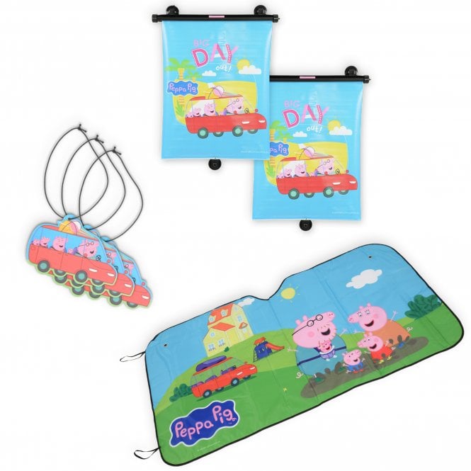  Car Sunshine Bundle - Sun Shades & Air Freshener Set