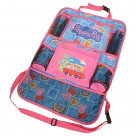 Peppa Pig Kids Backseat Car Hanging Organiser - Multi-Pocket Storage