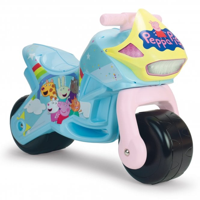 Peppa Pig Twin Desert Ride-on Kids Motorbike Scooter - Light Blue