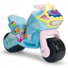 Peppa Pig Twin Desert Ride-on Kids Motorbike Scooter - Light Blue