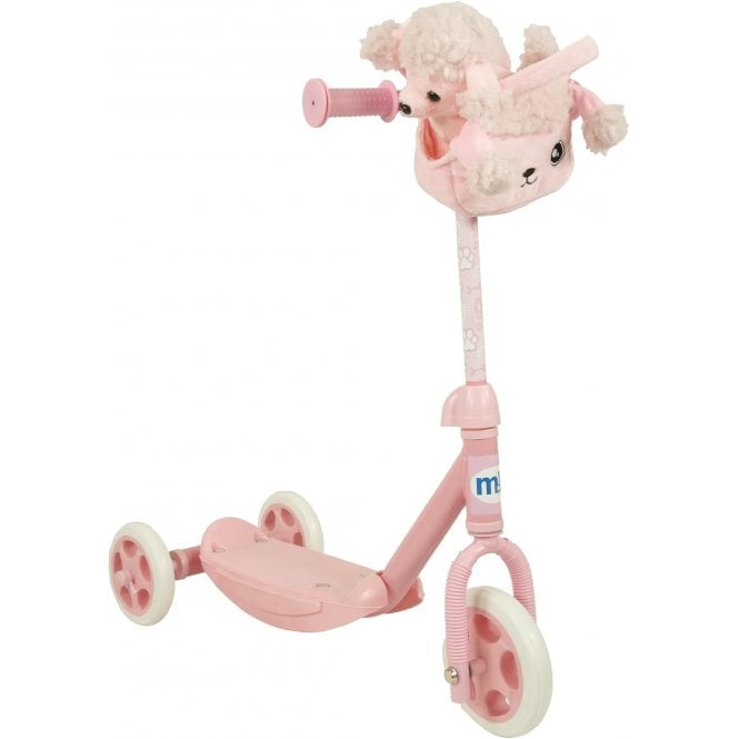 Pets 2 Go! Pink Tri Scooter with Puppy Pal Poodle 3 Wheels Kids Age 3+