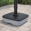 Patio Umbrella / Parasol Stand Base with Rollers 25L for 40kg Max Fill - Black & Grey Garden Weight