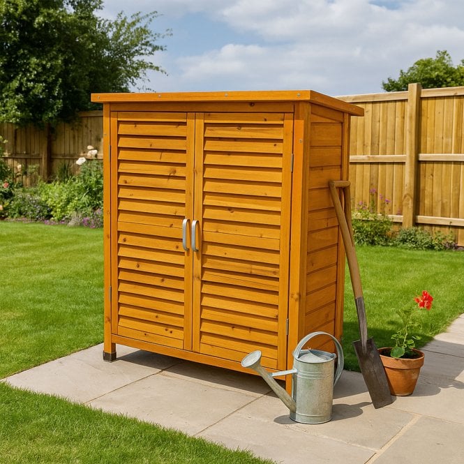 Small Wooden Garden Storage Shed Cabinet 