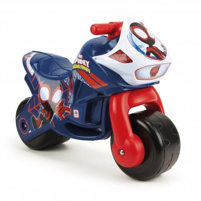 Spidey & His Amazing Friends Twin Desert Kids Ride-on Push-Along Motorbike Toy - Blue