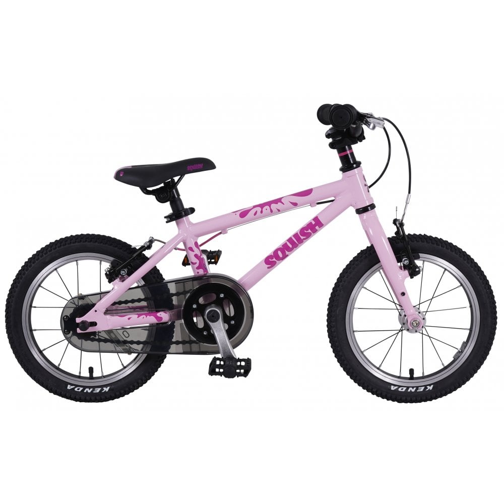 Squish Unisex Kids Pink Lightweight 14 Inch Kids Bike - Colour: