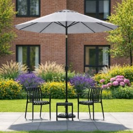 Tilt & Crank Straight Garden Parasol - 2.7m 