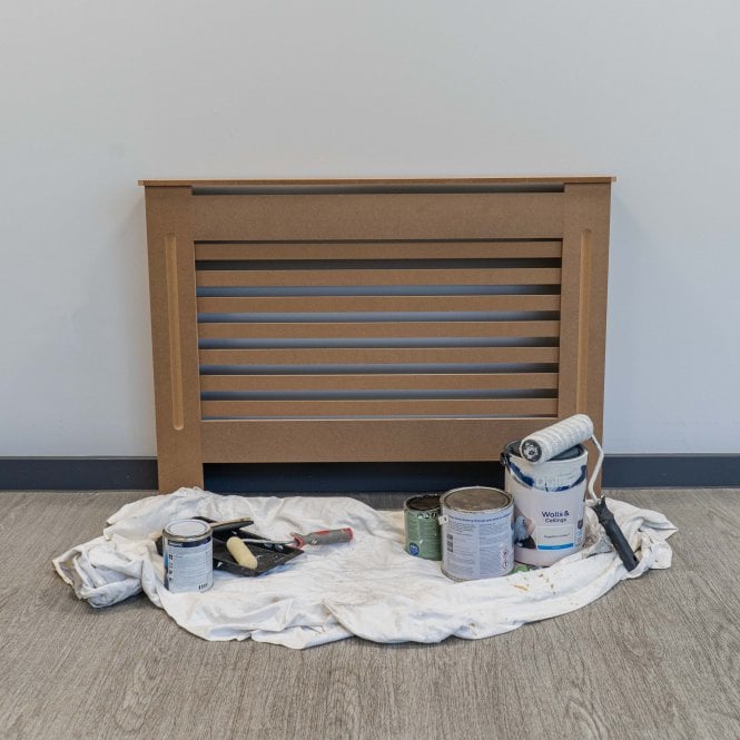 Unpainted Horizontal Line Radiator Cover