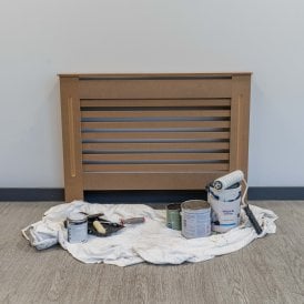 Unpainted Horizontal Line Radiator Cover