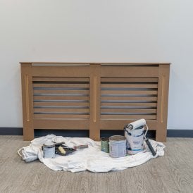Unpainted Horizontal Line Radiator Cover