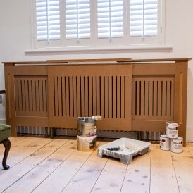 Unpainted Vertical Line Radiator Cover
